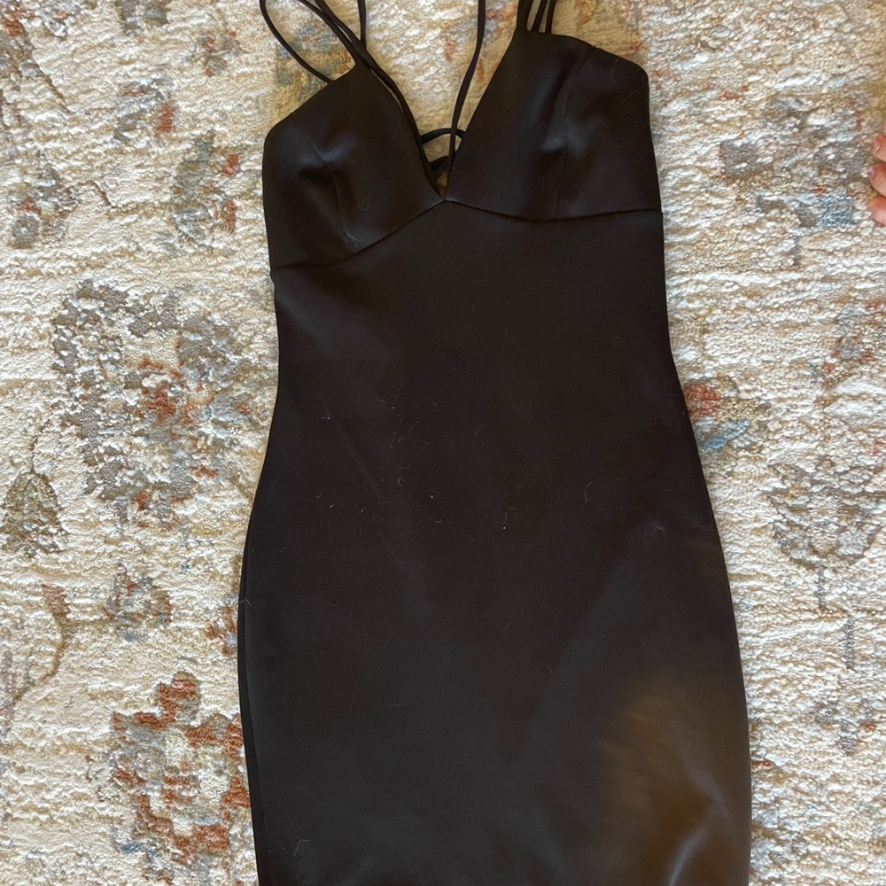 Elegant Black Strappy Dress